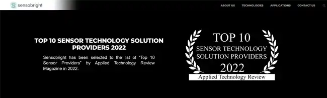 Sensobright Industries recognition
